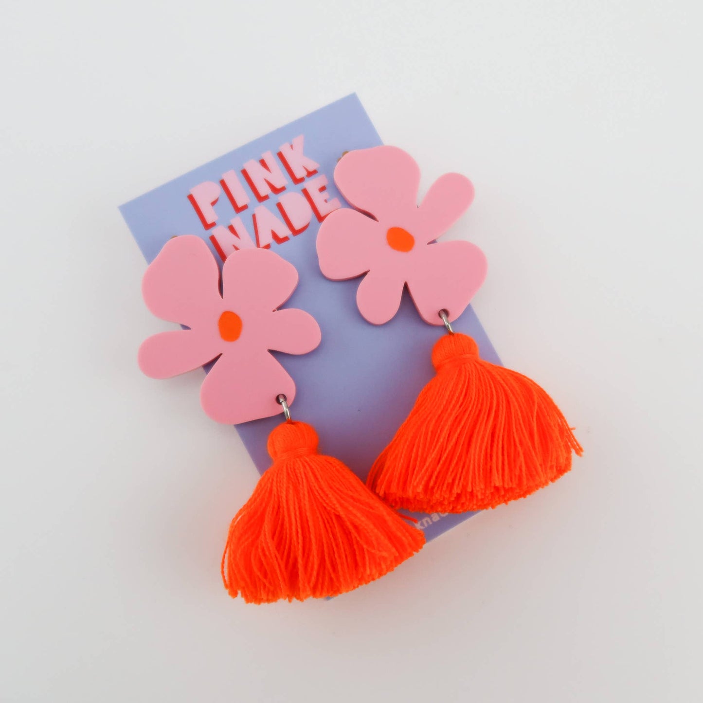 'Alie' Candy Pink/Orange Tassel