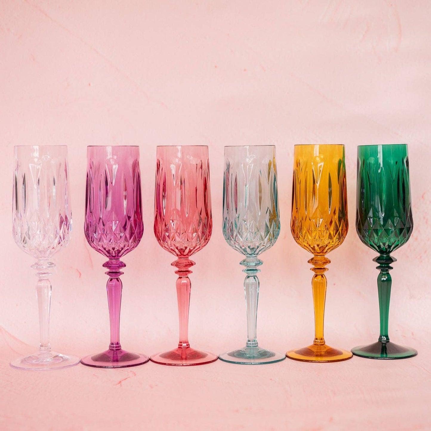 Champagne Flute Set Of 4 - Lucky Emerald