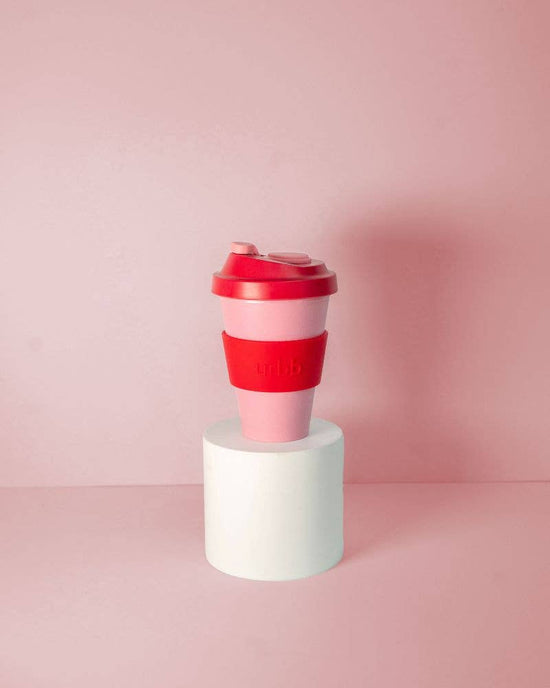 Cherry + Blush | Urbb | Biodegradable Bamboo Coffee Cup
