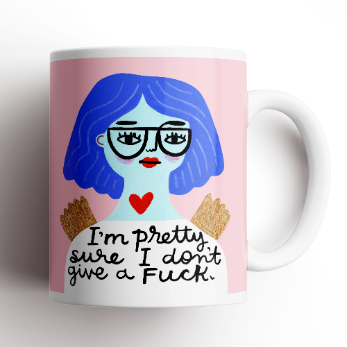 I'm Pretty Sure I Don't Give a Fuck Grumpy Angel Mug