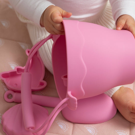 8pc Silicone Bucket Set - Light Pink