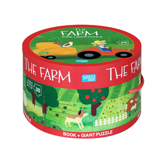 Farm Book and Giant Puzzle - The Farm, 30 pcs