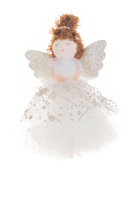 Hanging Pink Pearlines Dazzling Angel Ornament