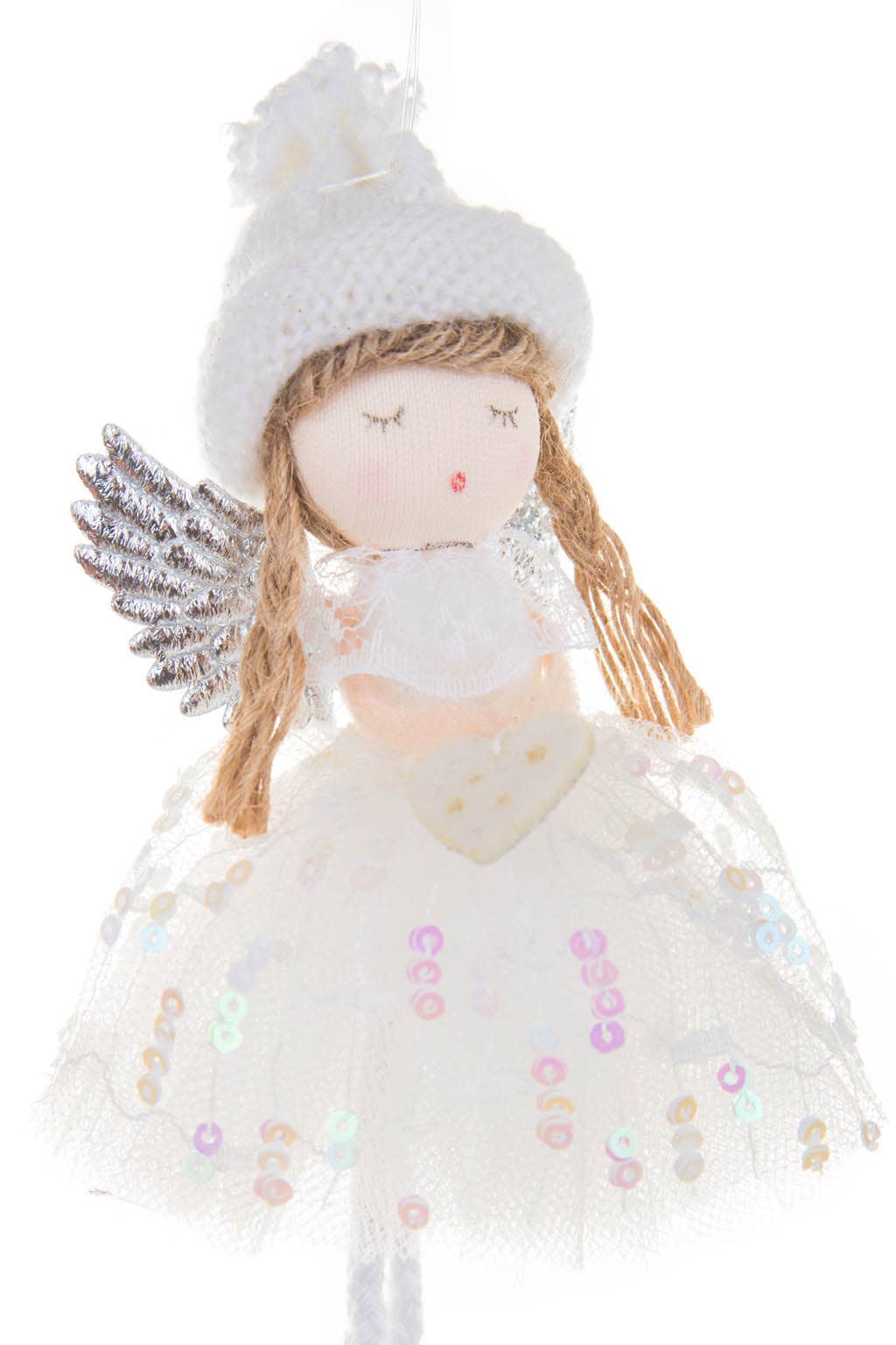 Hanging White Delightful Angel Ornament