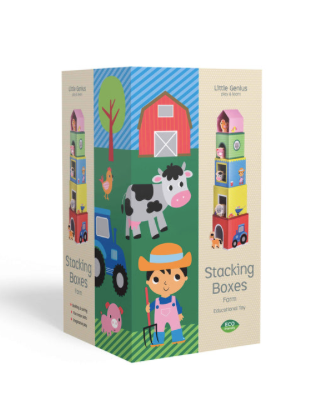 Little Genius Play & Learn - Stacking Boxes - Farm