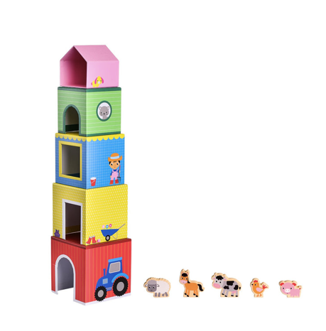 Little Genius Play & Learn - Stacking Boxes - Farm