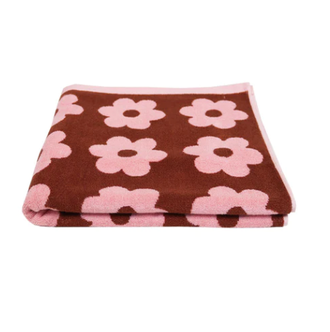 Winter Flowerbed Bath Towel