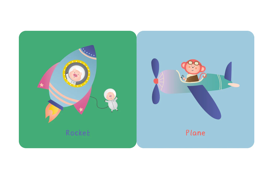 Baby's World - Rattle Handle Board Book - Vehicles
