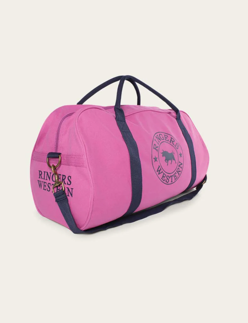 Gundagai Duffle Bag - Orchid with Dark Navy Print