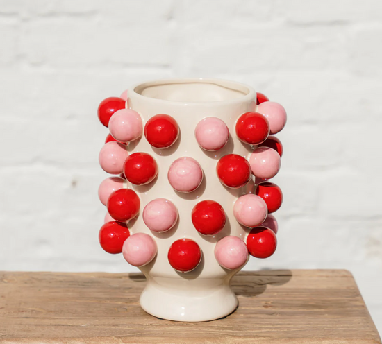 Bubble Vase - Pink + Red