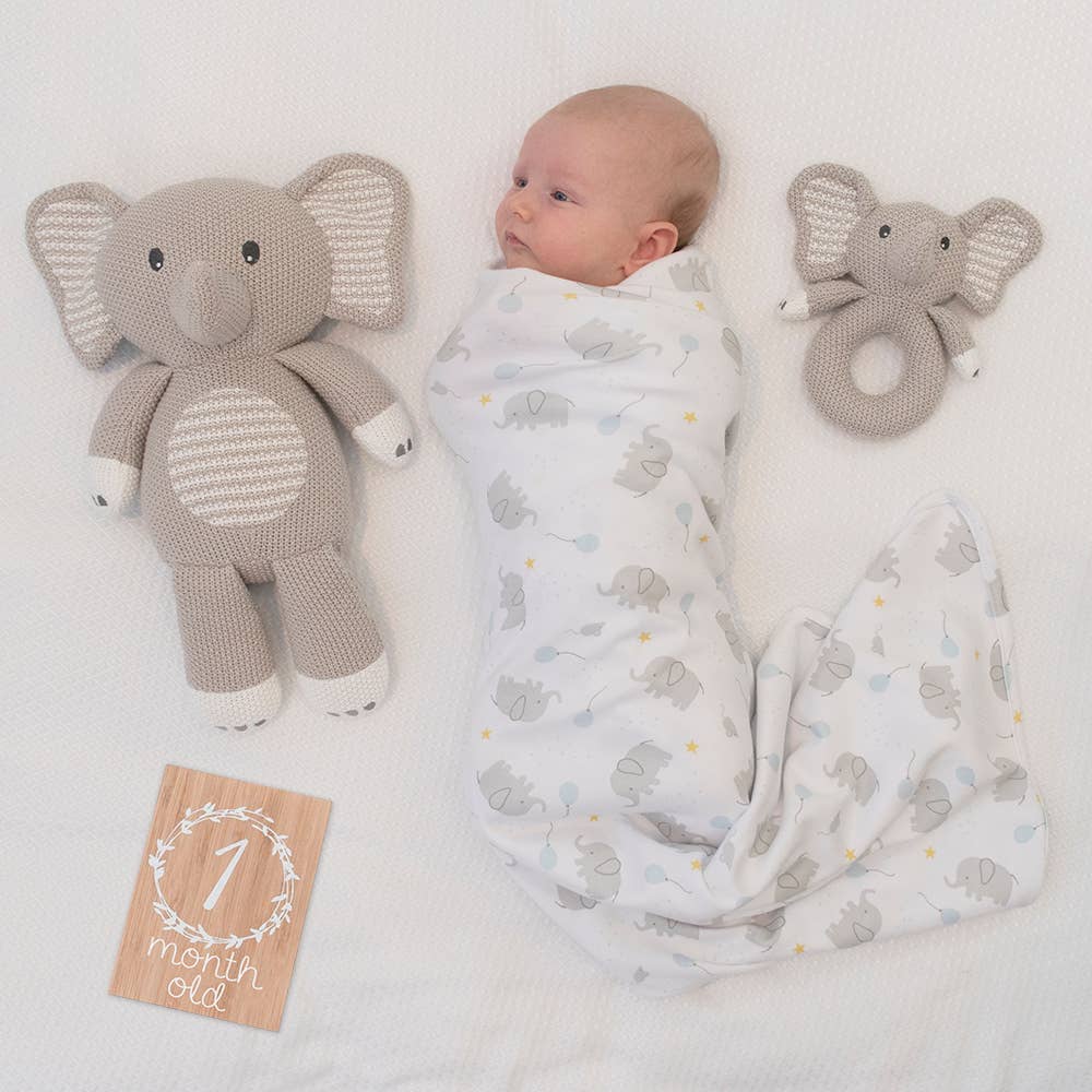 Mason the Elephant Knitted Toy