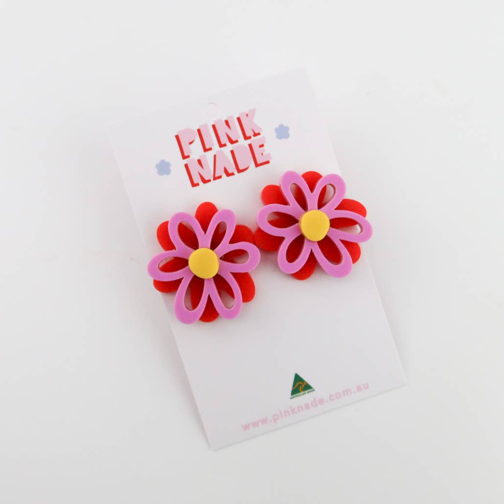 Dahlia Flower Statement Stud