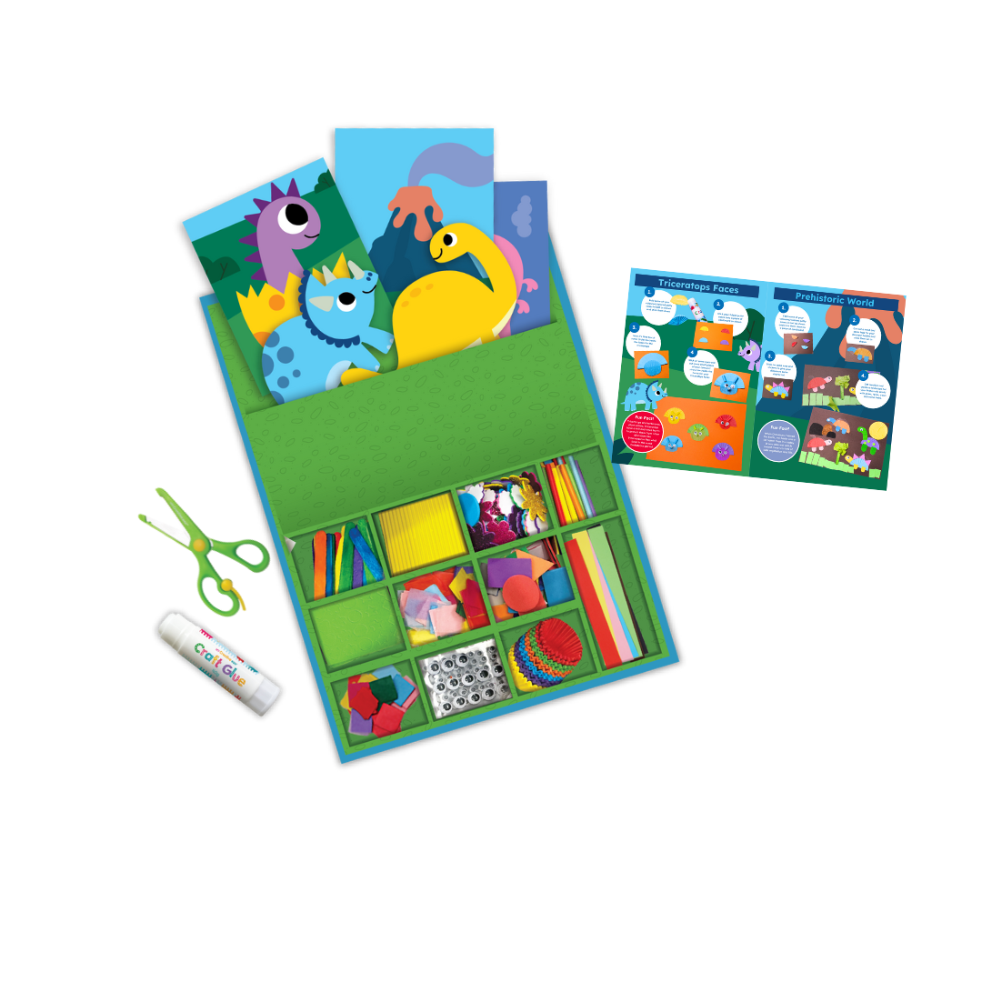 Dinosaur Collage Sensory Craft Box