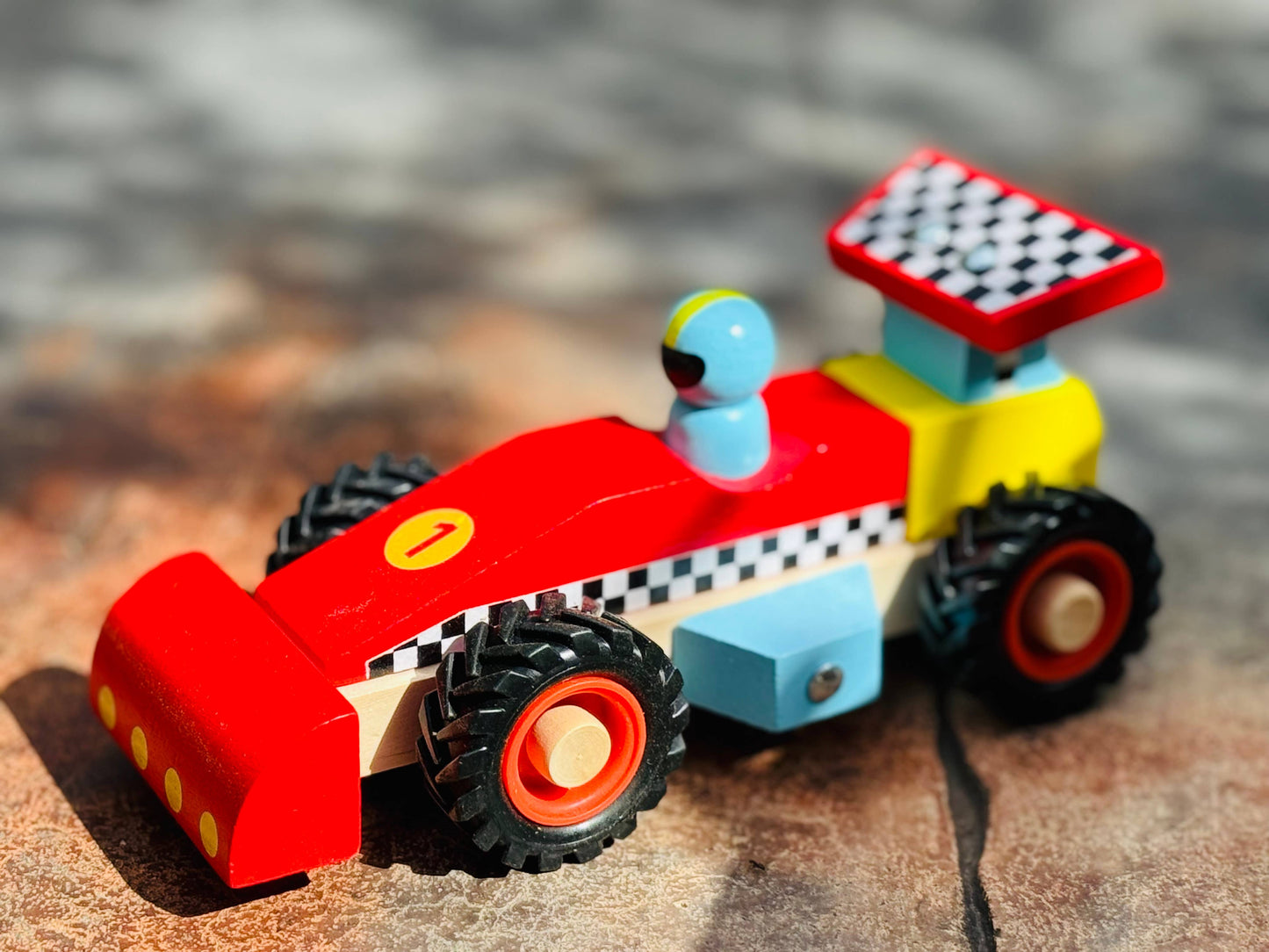 Wooden Racing Car-Red