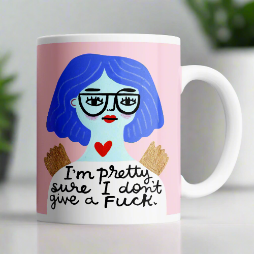 I'm Pretty Sure I Don't Give a Fuck Grumpy Angel Mug