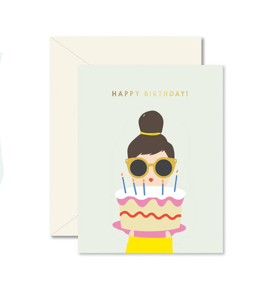 Cake Lady Birthday Card